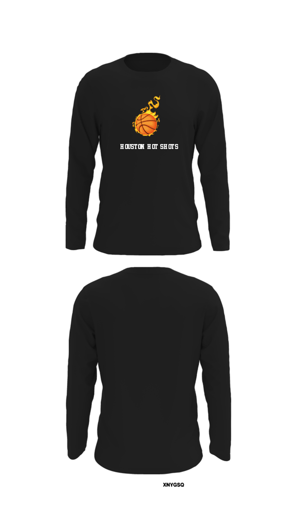 Long Sleeve Performance Shirt, Houston hot shots, Men's Basketball, Teamtime, Team time, sublimation, custom sports apparel, team uniforms, spirit wear, spiritwear, sports uniforms, custom shirts, team store, custom team store, fundraiser sports, apparel fundraiser