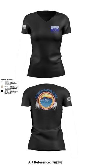 Womens Short Sleeve Vneck Shirt, Bishop Paiute EMO/ Hazardous Fiels Reduction, Fire Department, Teamtime, Team time, sublimation, custom sports apparel, team uniforms, spirit wear, spiritwear, sports uniforms, custom shirts, team store, custom team store, fundraiser sports, apparel fundraiser