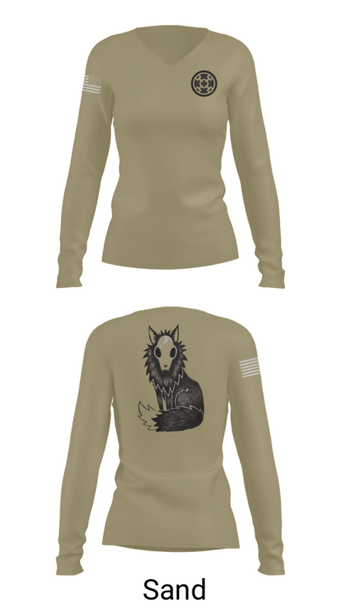 Women's Long Sleeve Vneck Shirt, 758th SMC, Army, Teamtime, Team time, sublimation, custom sports apparel, team uniforms, spirit wear, spiritwear, sports uniforms, custom shirts, team store, custom team store, fundraiser sports, apparel fundraiser