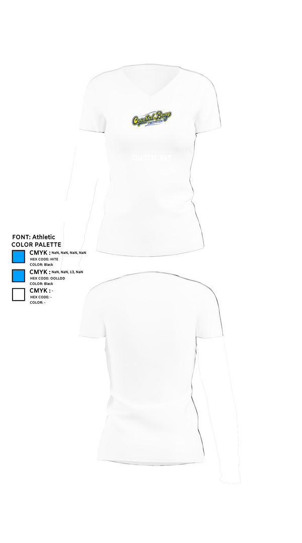Womens Short Sleeve Vneck Shirt, Coastal Bay, Softball, Teamtime, Team time, sublimation, custom sports apparel, team uniforms, spirit wear, spiritwear, sports uniforms, custom shirts, team store, custom team store, fundraiser sports, apparel fundraiser