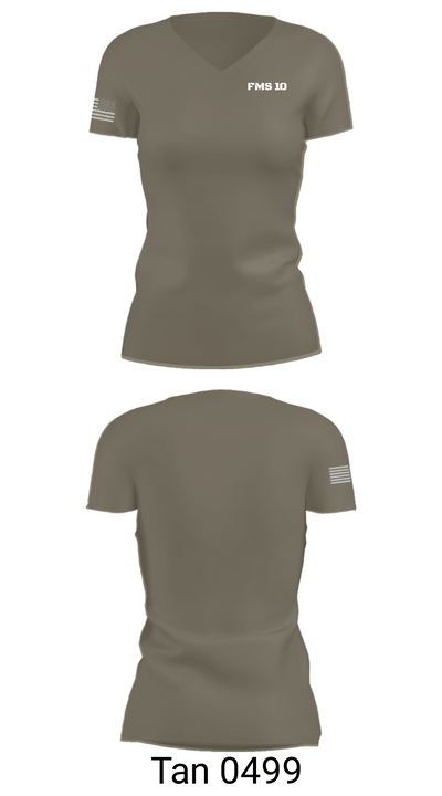 FMS 10 17327238 Women's Short Sleeve V-neck Shirt - 65