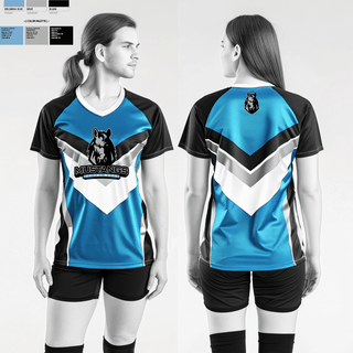 Womens Short Sleeve Vneck Shirt, Muhlenberg County High School West Campus Golf, Golf, Teamtime, Team time, sublimation, custom sports apparel, team uniforms, spirit wear, spiritwear, sports uniforms, custom shirts, team store, custom team store, fundraiser sports, apparel fundraiser