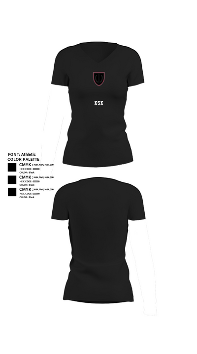 KSK 32447912 Women's Short Sleeve V-neck Shirt - 24