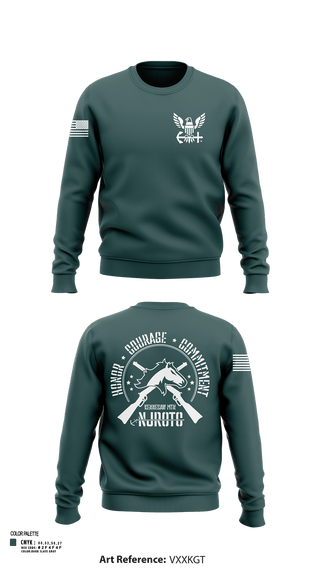 Crew Neck Sweatshirt, Kennesaw Mountain NJROTC, Navy, Teamtime, Team time, sublimation, custom sports apparel, team uniforms, spirit wear, spiritwear, sports uniforms, custom shirts, team store, custom team store, fundraiser sports, apparel fundraiser