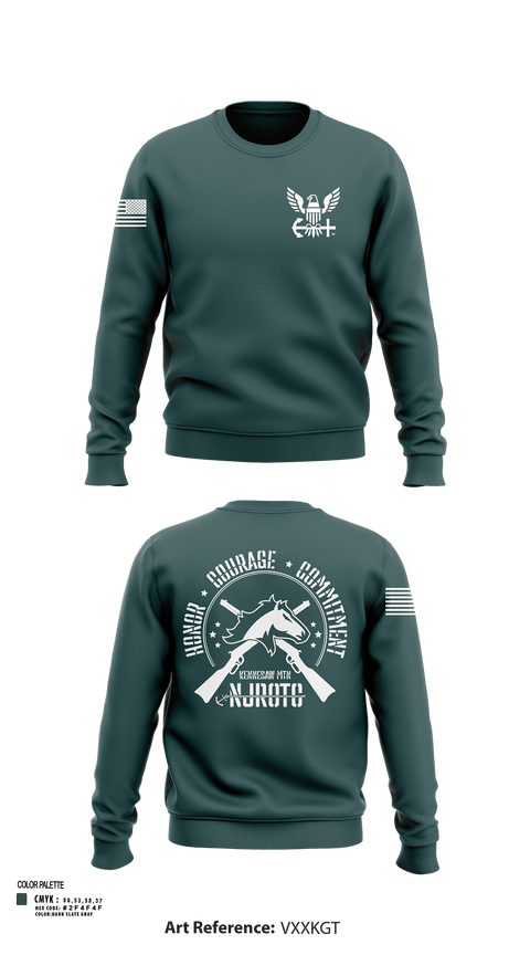 Crew Neck Sweatshirt, Kennesaw Mountain NJROTC, Navy, Teamtime, Team time, sublimation, custom sports apparel, team uniforms, spirit wear, spiritwear, sports uniforms, custom shirts, team store, custom team store, fundraiser sports, apparel fundraiser