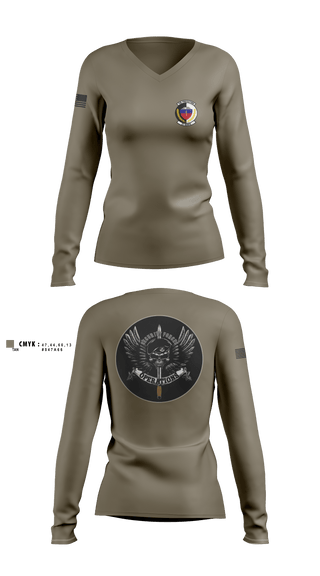 Womens Long Sleeve Vneck Shirt, 27 SOSFS, Air Force, Teamtime, Team time, sublimation, custom sports apparel, team uniforms, spirit wear, spiritwear, sports uniforms, custom shirts, team store, custom team store, fundraiser sports, apparel fundraiser