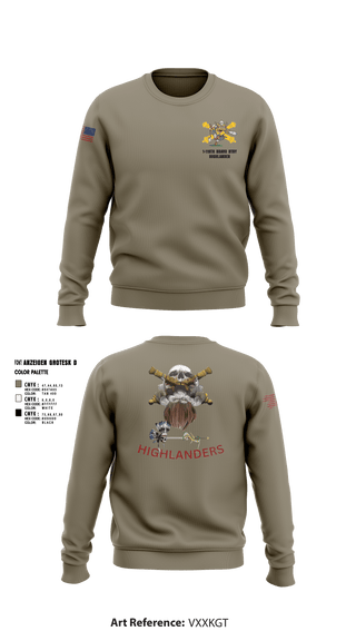 Crew Neck Sweatshirt, Bravo 1-119th FA, , Teamtime, Team time, sublimation, custom sports apparel, team uniforms, spirit wear, spiritwear, sports uniforms, custom shirts, team store, custom team store, fundraiser sports, apparel fundraiser