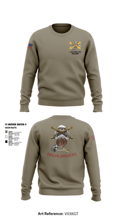 Bravo 1-119th FA 38934008 Crew Neck Sweatshirt - 8