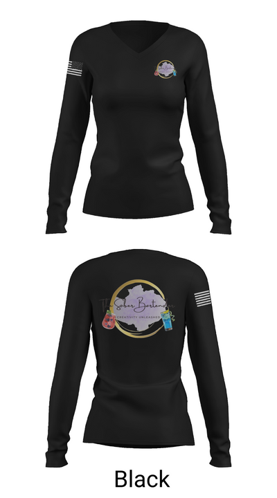The Sober Bartender 25073901 Women's Long Sleeve V-neck Shirt - 35