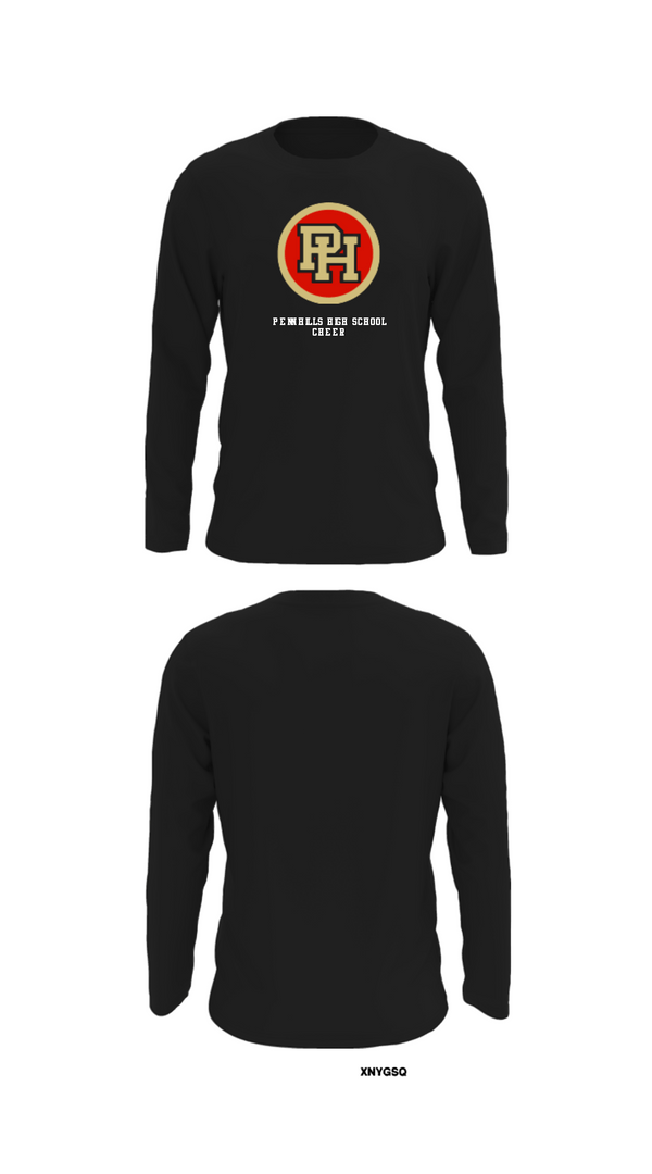 Long Sleeve Performance Shirt, Penn Hills High School Cheer, Cheer, Teamtime, Team time, sublimation, custom sports apparel, team uniforms, spirit wear, spiritwear, sports uniforms, custom shirts, team store, custom team store, fundraiser sports, apparel fundraiser