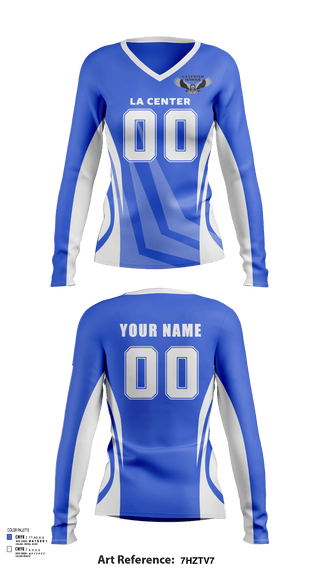 Womens Long Sleeve Vneck Shirt, La Center Middle School Volleyball, Women's Volleyball, Teamtime, Team time, sublimation, custom sports apparel, team uniforms, spirit wear, spiritwear, sports uniforms, custom shirts, team store, custom team store, fundraiser sports, apparel fundraiser