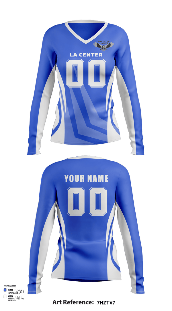 Womens Long Sleeve Vneck Shirt, La Center Middle School Volleyball, Women's Volleyball, Teamtime, Team time, sublimation, custom sports apparel, team uniforms, spirit wear, spiritwear, sports uniforms, custom shirts, team store, custom team store, fundraiser sports, apparel fundraiser