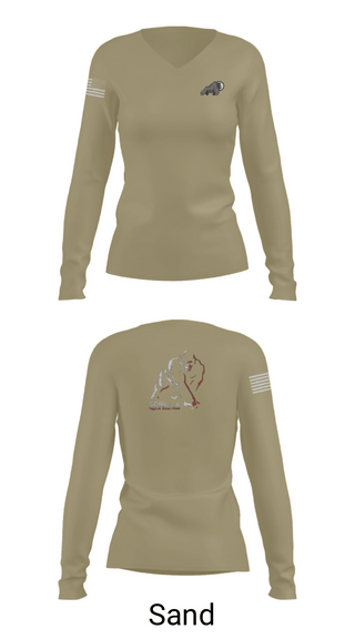 Womens Long Sleeve Vneck Shirt, USACA-R, Army, Teamtime, Team time, sublimation, custom sports apparel, team uniforms, spirit wear, spiritwear, sports uniforms, custom shirts, team store, custom team store, fundraiser sports, apparel fundraiser