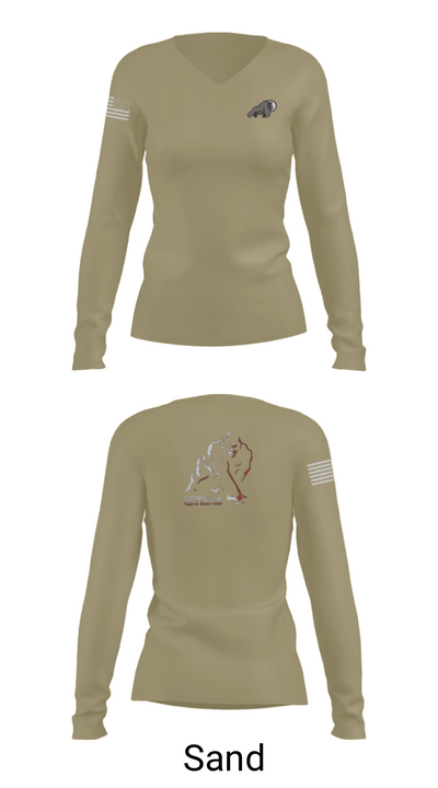 USACA-R 32862257 Women's Long Sleeve V-neck Shirt - 97