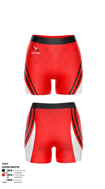 Airblastoff Lions 14236654 Women's Compression Shorts - 6