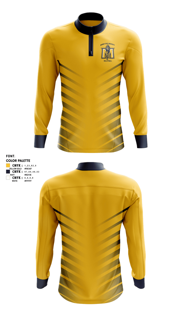 Quarter Zip Jacket, Murray State University Volleyball, Women's Volleyball, Teamtime, Team time, sublimation, custom sports apparel, team uniforms, spirit wear, spiritwear, sports uniforms, custom shirts, team store, custom team store, fundraiser sports, apparel fundraiser