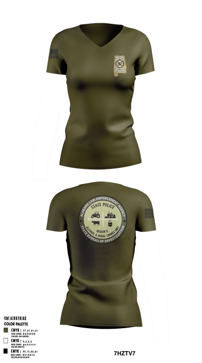 Region D Narcotics 38617047 Women's Short Sleeve V-neck Shirt - 2