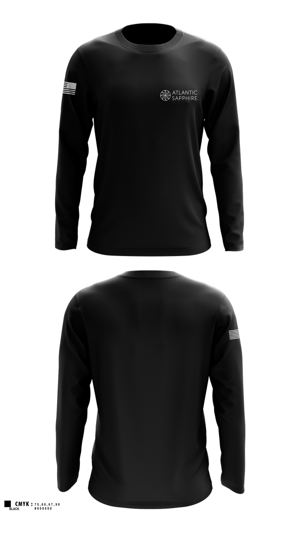 Long Sleeve Performance Shirt, Atlantic Sapphire, Army, Teamtime, Team time, sublimation, custom sports apparel, team uniforms, spirit wear, spiritwear, sports uniforms, custom shirts, team store, custom team store, fundraiser sports, apparel fundraiser