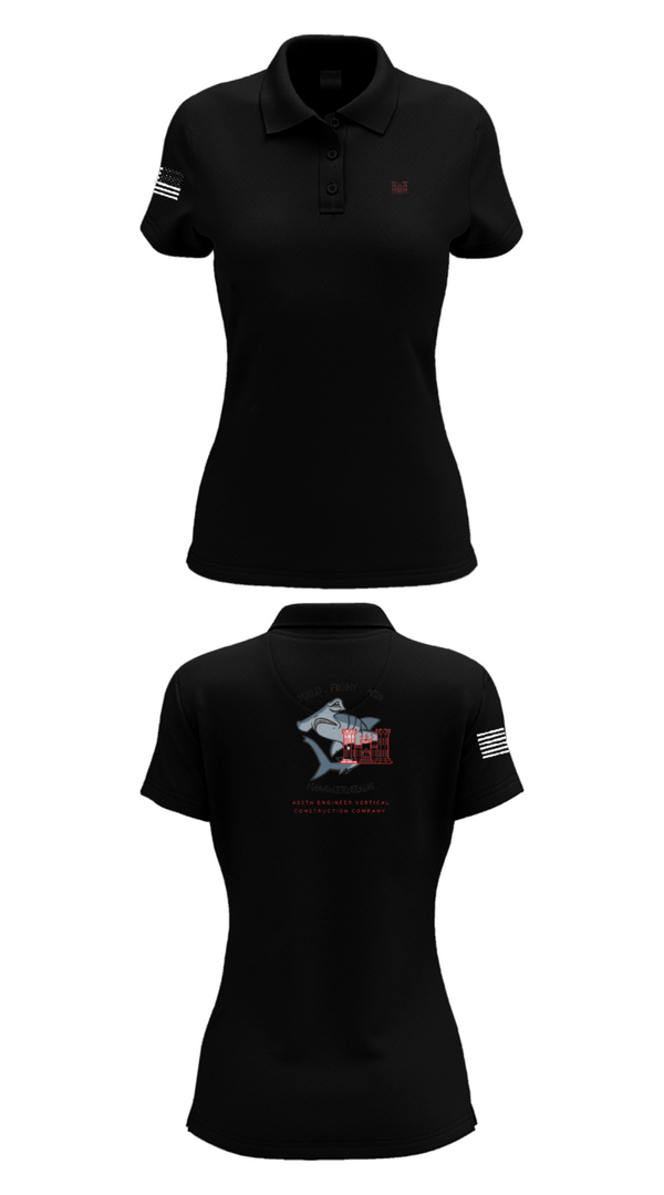 Women's Short Sleeve Performance Polo, 465 EVCC, Army, Teamtime, Team time, sublimation, custom sports apparel, team uniforms, spirit wear, spiritwear, sports uniforms, custom shirts, team store, custom team store, fundraiser sports, apparel fundraiser