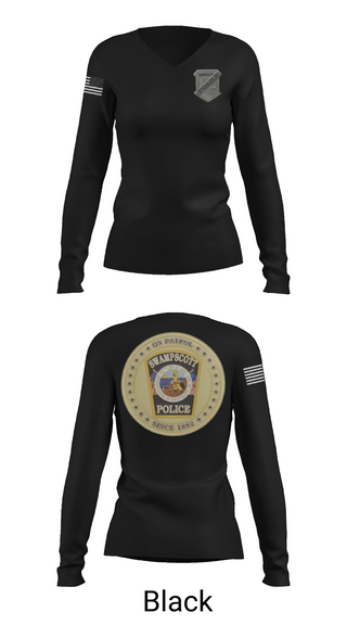 Womens Long Sleeve Vneck Shirt, Swampscott Police, Police, Teamtime, Team time, sublimation, custom sports apparel, team uniforms, spirit wear, spiritwear, sports uniforms, custom shirts, team store, custom team store, fundraiser sports, apparel fundraiser