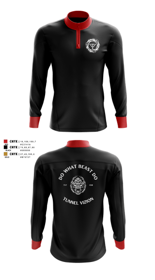 Quarter Zip Jacket, TUNNEL VIZION, Spirit Store, Teamtime, Team time, sublimation, custom sports apparel, team uniforms, spirit wear, spiritwear, sports uniforms, custom shirts, team store, custom team store, fundraiser sports, apparel fundraiser
