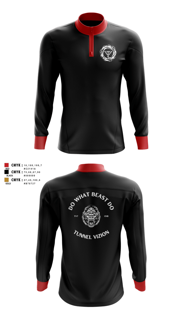 Quarter Zip Jacket, TUNNEL VIZION, Spirit Store, Teamtime, Team time, sublimation, custom sports apparel, team uniforms, spirit wear, spiritwear, sports uniforms, custom shirts, team store, custom team store, fundraiser sports, apparel fundraiser