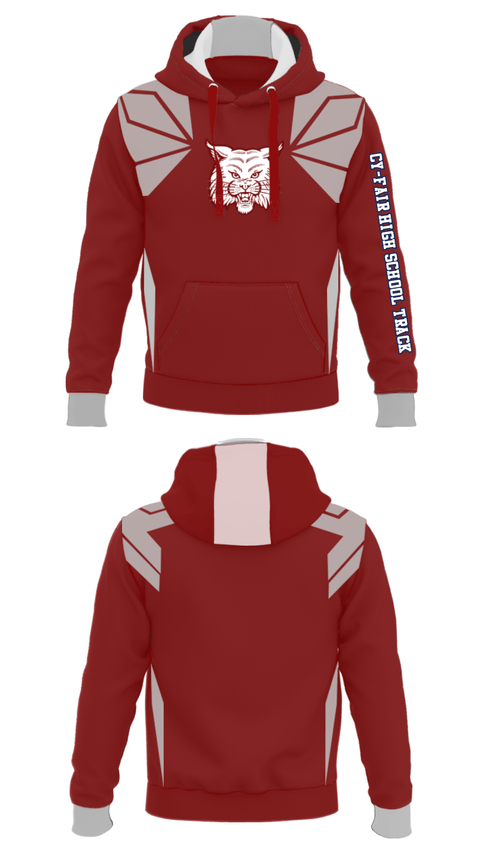 Hoodie, Cy-Fair High School Track, Track & Field, Teamtime, Team time, sublimation, custom sports apparel, team uniforms, spirit wear, spiritwear, sports uniforms, custom shirts, team store, custom team store, fundraiser sports, apparel fundraiser