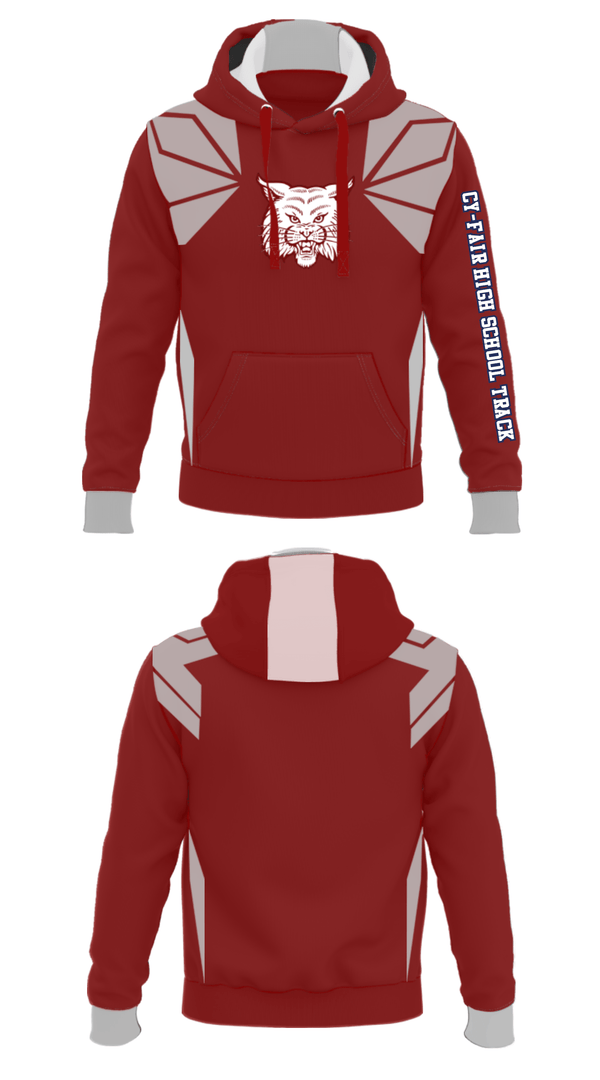 Hoodie, Cy-Fair High School Track, Track & Field, Teamtime, Team time, sublimation, custom sports apparel, team uniforms, spirit wear, spiritwear, sports uniforms, custom shirts, team store, custom team store, fundraiser sports, apparel fundraiser