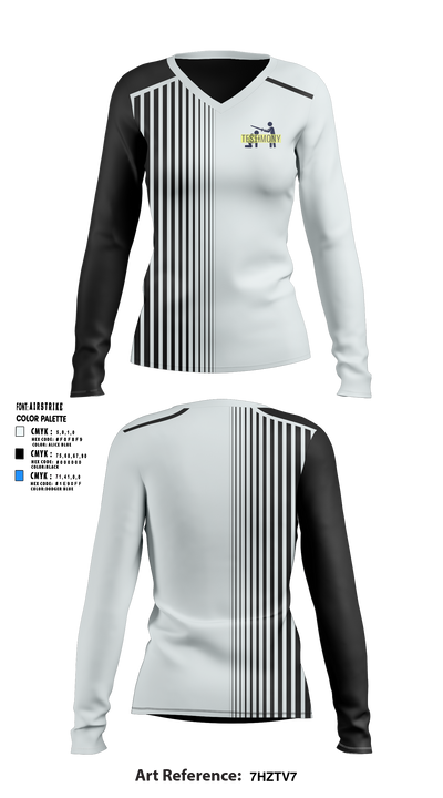 Testimony Fitness 71504871 Women's Long Sleeve V-neck Shirt - 42