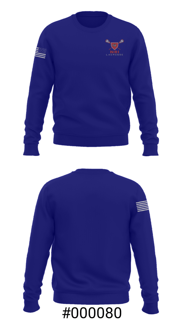 Crew Neck Sweatshirt, Northern Rhode Island Youth Lacrosse Association, Men's Lacrosse, Teamtime, Team time, sublimation, custom sports apparel, team uniforms, spirit wear, spiritwear, sports uniforms, custom shirts, team store, custom team store, fundraiser sports, apparel fundraiser