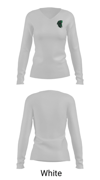 Women's Long Sleeve Vneck Shirt, Elmont Memorial High School Track, Track & Field, Teamtime, Team time, sublimation, custom sports apparel, team uniforms, spirit wear, spiritwear, sports uniforms, custom shirts, team store, custom team store, fundraiser sports, apparel fundraiser