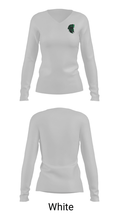 Elmont Memorial High School Track 34796714 Women's Long Sleeve V-neck Shirt - 6