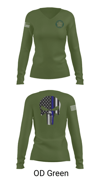 Women's Long Sleeve Vneck Shirt, BROWARD SHERIFF EXPLORERS, Police, Teamtime, Team time, sublimation, custom sports apparel, team uniforms, spirit wear, spiritwear, sports uniforms, custom shirts, team store, custom team store, fundraiser sports, apparel fundraiser