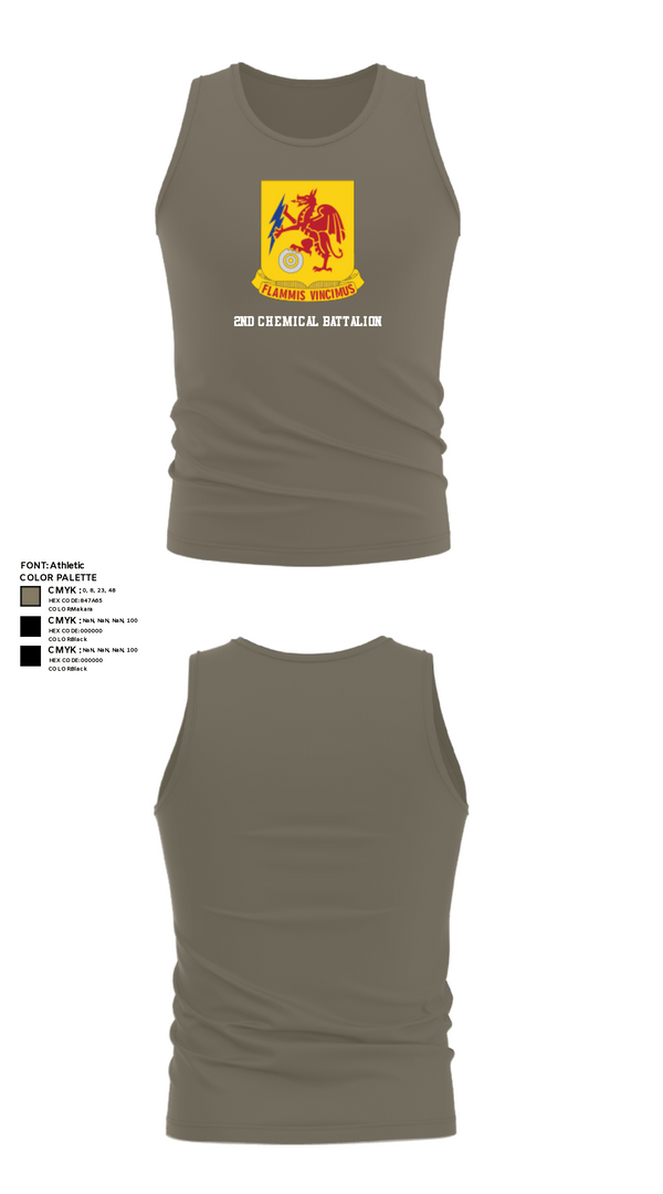 Tank Top, 2nd Chemical Battalion, Army, Teamtime, Team time, sublimation, custom sports apparel, team uniforms, spirit wear, spiritwear, sports uniforms, custom shirts, team store, custom team store, fundraiser sports, apparel fundraiser