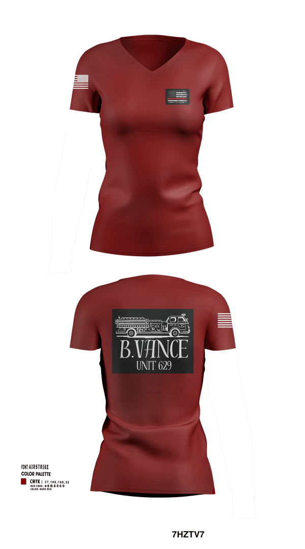 Womens Short Sleeve Vneck Shirt, 629, Fire Department, Teamtime, Team time, sublimation, custom sports apparel, team uniforms, spirit wear, spiritwear, sports uniforms, custom shirts, team store, custom team store, fundraiser sports, apparel fundraiser