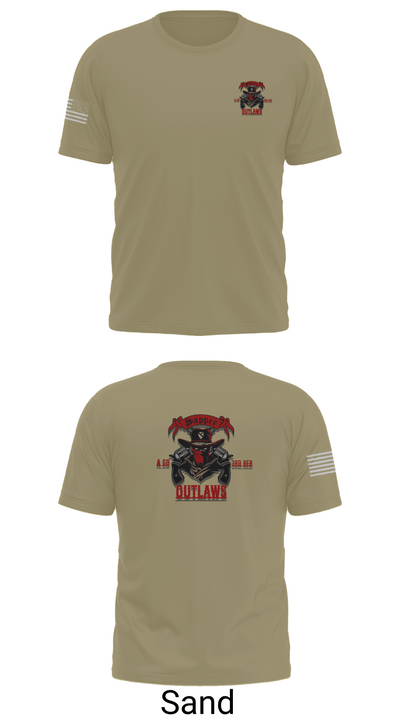 1st Cav 3rd BEB ACO “Outlaw” 26050873 Old School Cotton Feel Shirt - 90