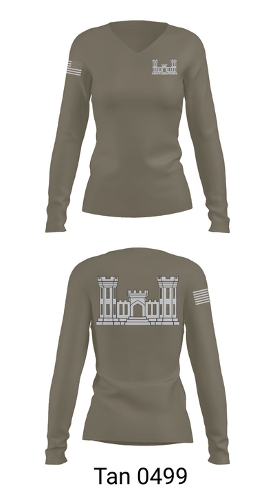 250TH ENGINEERING COMPANY 59783963 Women's Long Sleeve V-neck Shirt -1 73