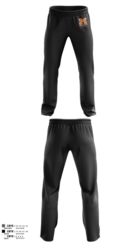 Sweatpants, Girls Tennis McDonogh School, Tennis, Teamtime, Team time, sublimation, custom sports apparel, team uniforms, spirit wear, spiritwear, sports uniforms, custom shirts, team store, custom team store, fundraiser sports, apparel fundraiser