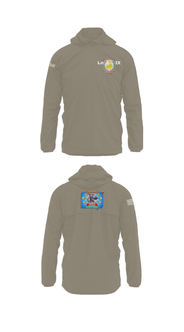 Windbreaker, Legion IX, Army, Teamtime, Team time, sublimation, custom sports apparel, team uniforms, spirit wear, spiritwear, sports uniforms, custom shirts, team store, custom team store, fundraiser sports, apparel fundraiser