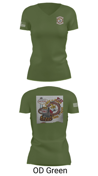 Women's Short Sleeve Vneck Shirt, VMFA-323, Marines, Teamtime, Team time, sublimation, custom sports apparel, team uniforms, spirit wear, spiritwear, sports uniforms, custom shirts, team store, custom team store, fundraiser sports, apparel fundraiser