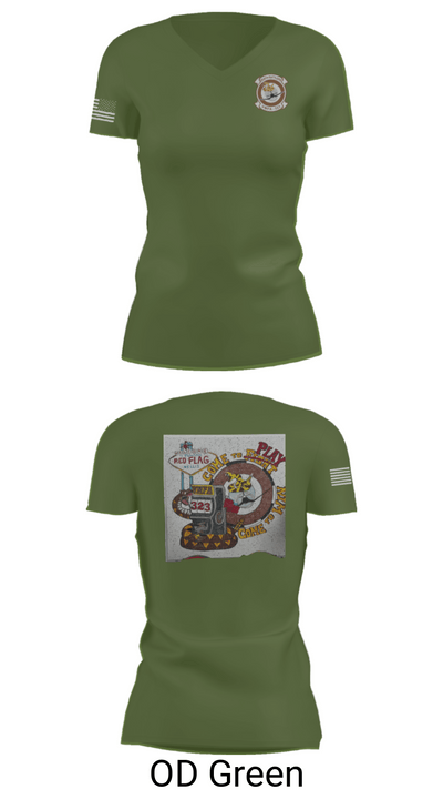 VMFA-323 24785864 Women's Short Sleeve V-neck Shirt - 27