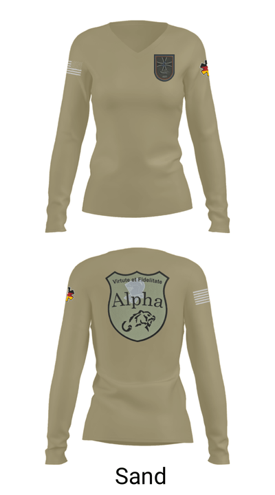 4./401 PzGrenBtl 62618383 Women's Long Sleeve V-neck Shirt - 97