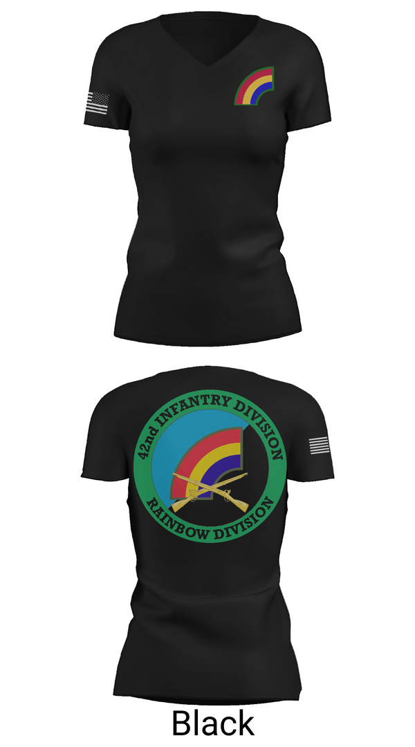 Womens Short Sleeve Vneck Shirt, 42nd ID, Army, Teamtime, Team time, sublimation, custom sports apparel, team uniforms, spirit wear, spiritwear, sports uniforms, custom shirts, team store, custom team store, fundraiser sports, apparel fundraiser