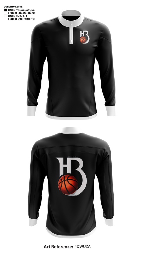 Quarter Zip Jacket, HOOPERS BASKETBALL, Men's Basketball, Teamtime, Team time, sublimation, custom sports apparel, team uniforms, spirit wear, spiritwear, sports uniforms, custom shirts, team store, custom team store, fundraiser sports, apparel fundraiser
