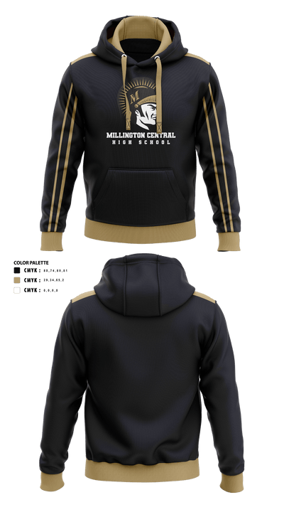 Millington Central High School Cross Country 92658171 Hoodie - 1
