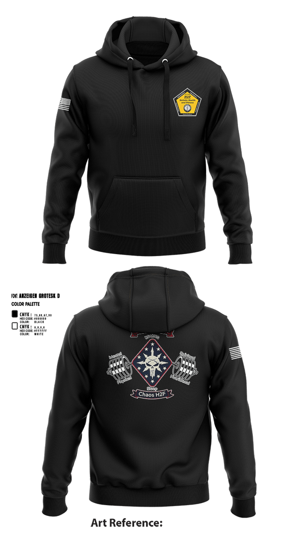 Hoodie, Chaos Co, H2F, National Guard, Teamtime, Team time, sublimation, custom sports apparel, team uniforms, spirit wear, spiritwear, sports uniforms, custom shirts, team store, custom team store, fundraiser sports, apparel fundraiser