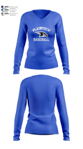 Plainview Little League 37284213 Women's Long Sleeve V-neck Shirt - 2