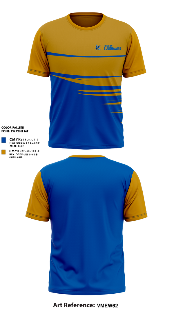 Hudson High School Bowling 54048598 Short Sleeve Performance Shirt - 1
