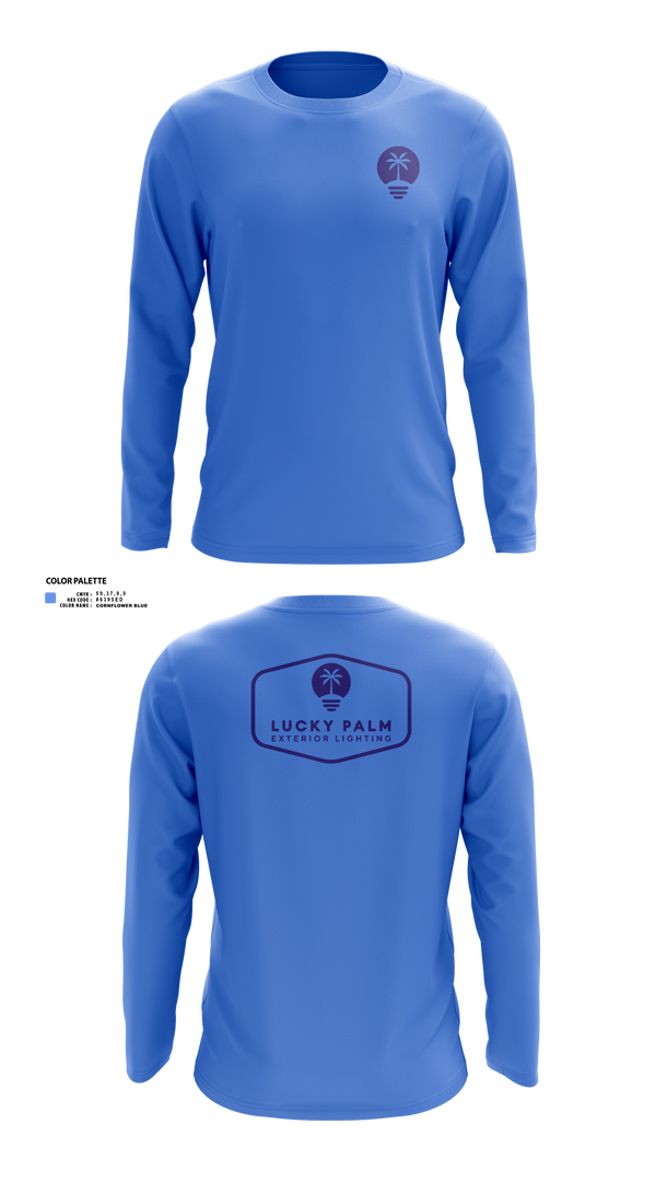 Long Sleeve Performance Shirt, Lucky Palm Lighting, , Teamtime, Team time, sublimation, custom sports apparel, team uniforms, spirit wear, spiritwear, sports uniforms, custom shirts, team store, custom team store, fundraiser sports, apparel fundraiser
