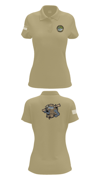 Womens Short Sleeve Performance Polo, Wilmington Tiger Shark, Army, Teamtime, Team time, sublimation, custom sports apparel, team uniforms, spirit wear, spiritwear, sports uniforms, custom shirts, team store, custom team store, fundraiser sports, apparel fundraiser